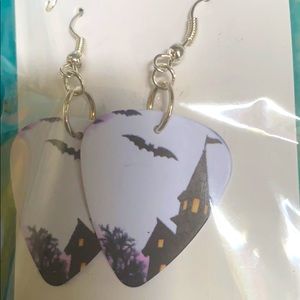 Halloween Guitar Pick Earrings